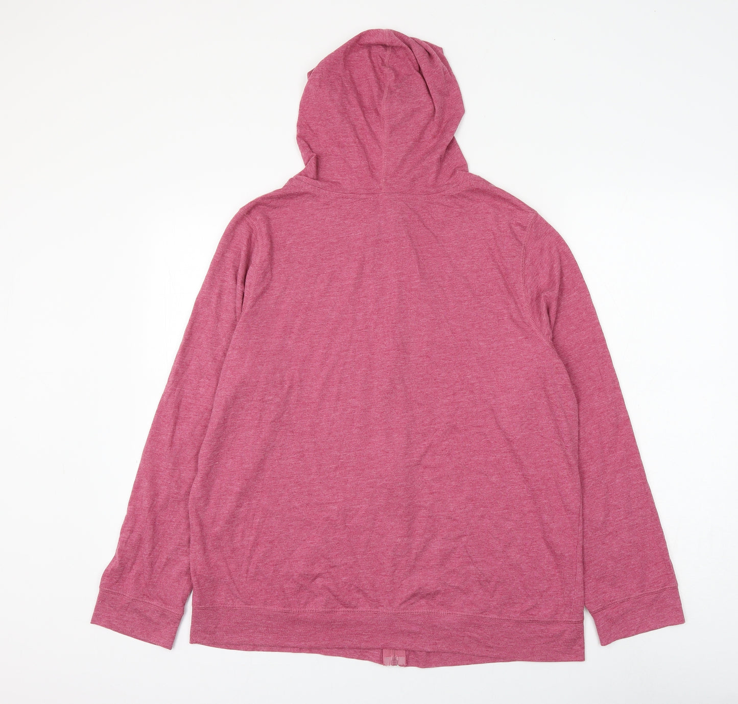 George Womens Pink Polycotton Full Zip Hoodie Size 18 Zip