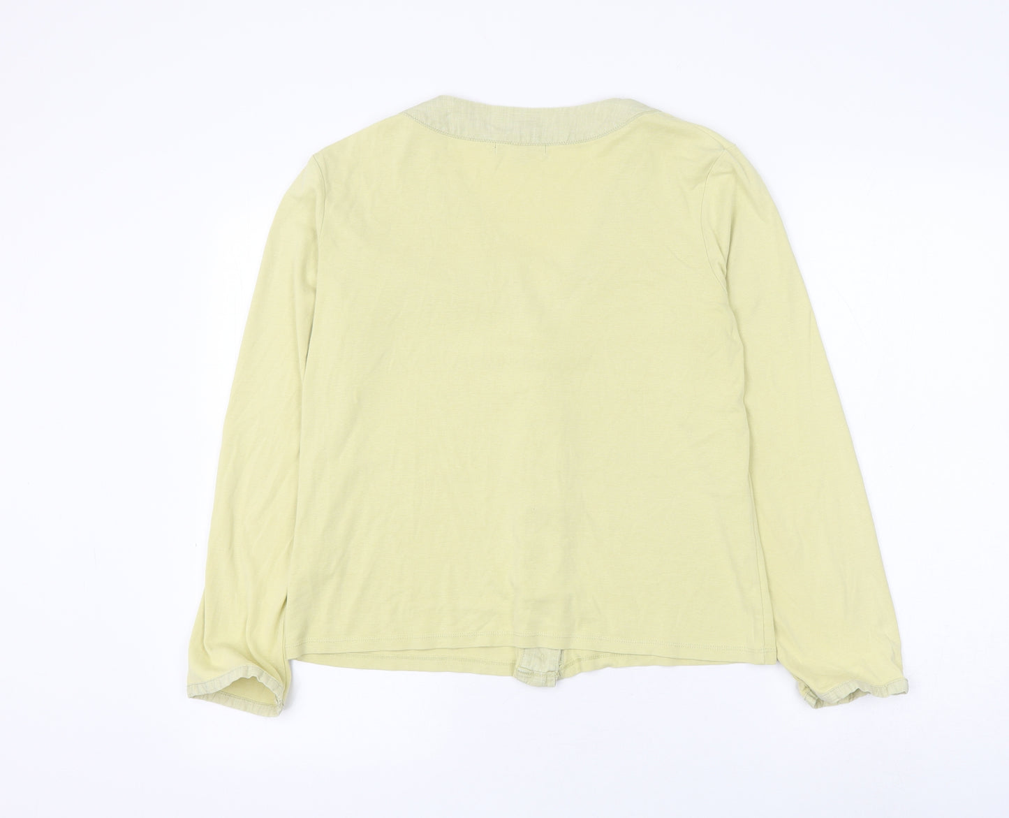 Boden Womens Yellow Cotton Basic Blouse Size 18 V-Neck