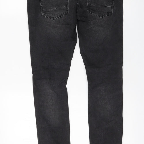 Primark Womens Black Cotton Skinny Jeans Size 30 in L32 in Regular Zip