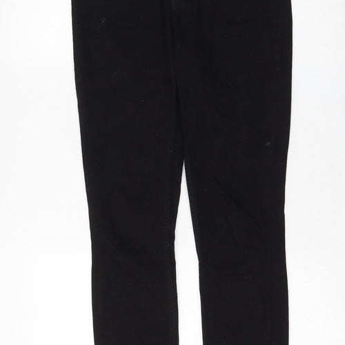 H&M Womens Black Cotton Skinny Jeans Size 10 L28 in Regular Zip