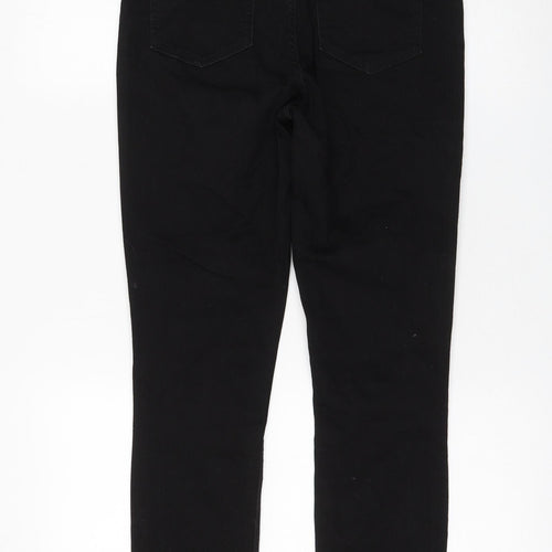 H&M Womens Black Cotton Skinny Jeans Size 10 L28 in Regular Zip