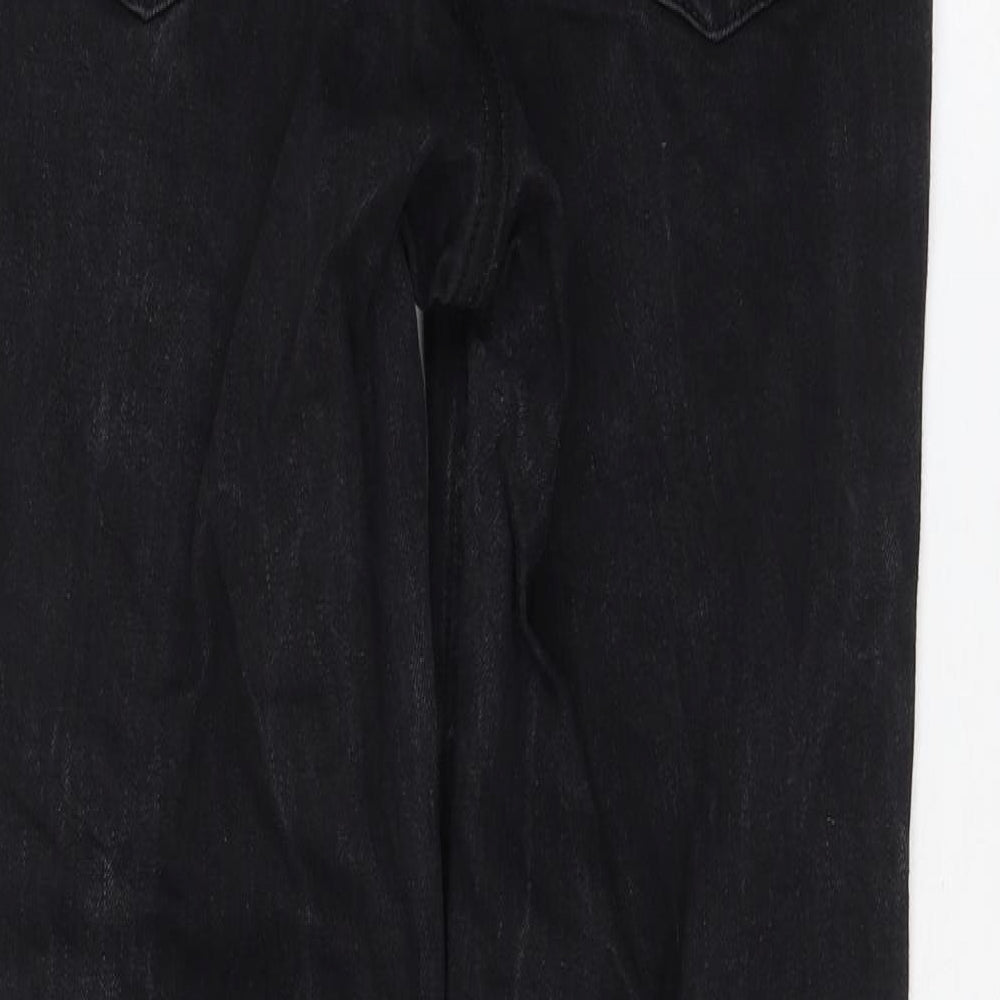 Topshop Womens Black Cotton Mom Jeans Size 26 in L34 in Regular Zip