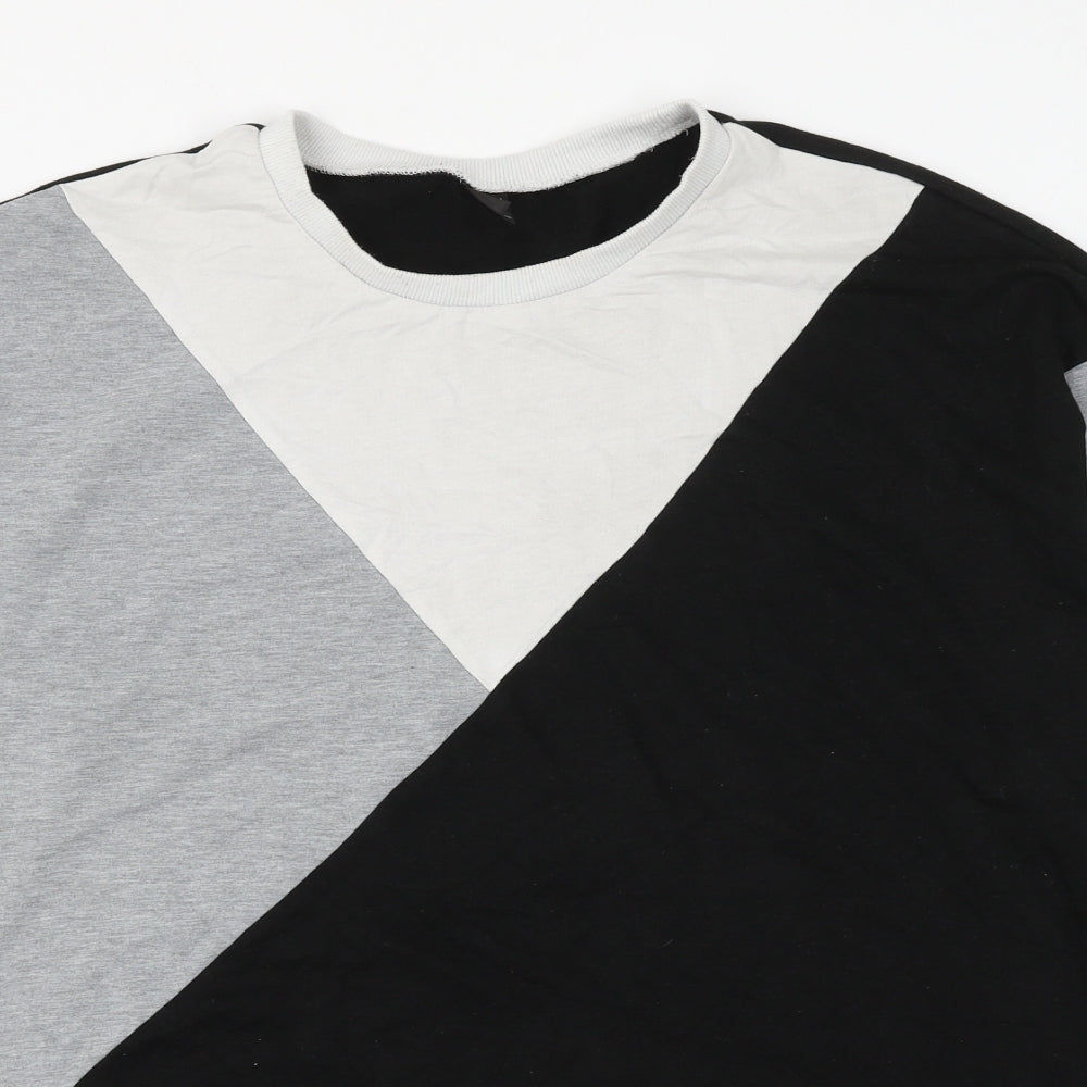 SheIn Mens Multicoloured Cotton Pullover Sweatshirt Size XL