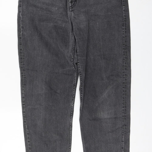 Lash Womens Grey Cotton Mom Jeans Size 30 in L30 in Regular Zip