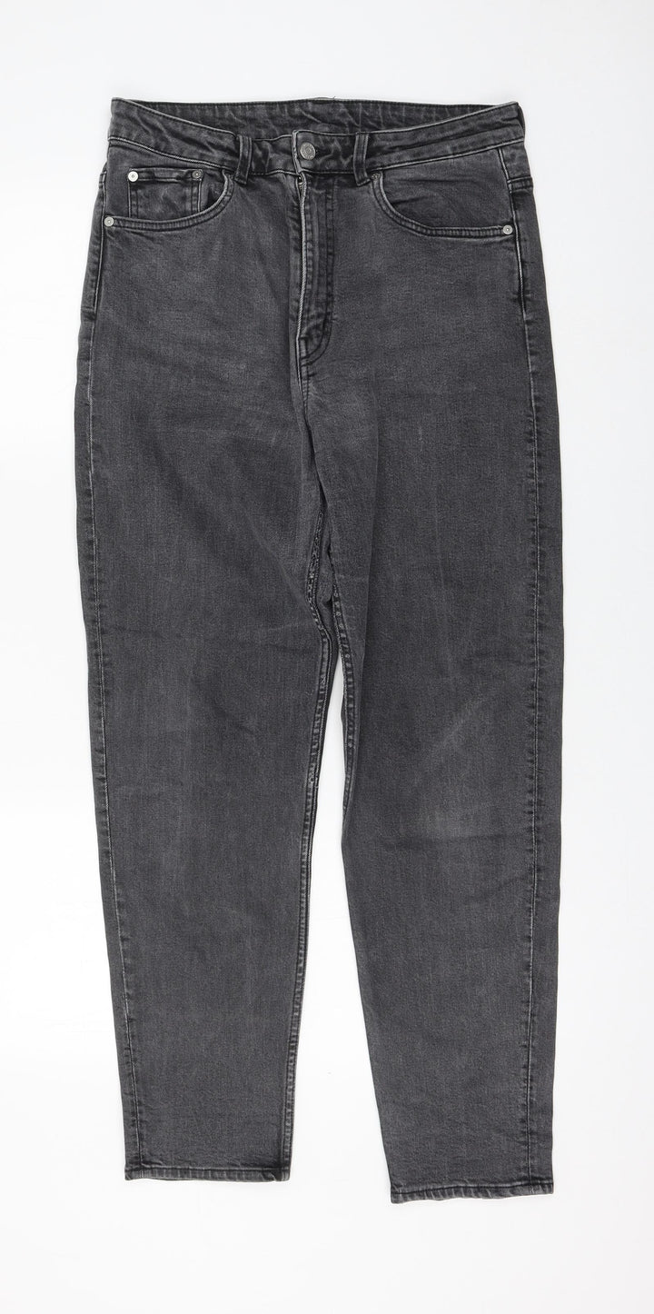 Lash Womens Grey Cotton Mom Jeans Size 30 in L30 in Regular Zip