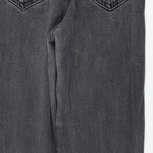 Lash Womens Grey Cotton Mom Jeans Size 30 in L30 in Regular Zip