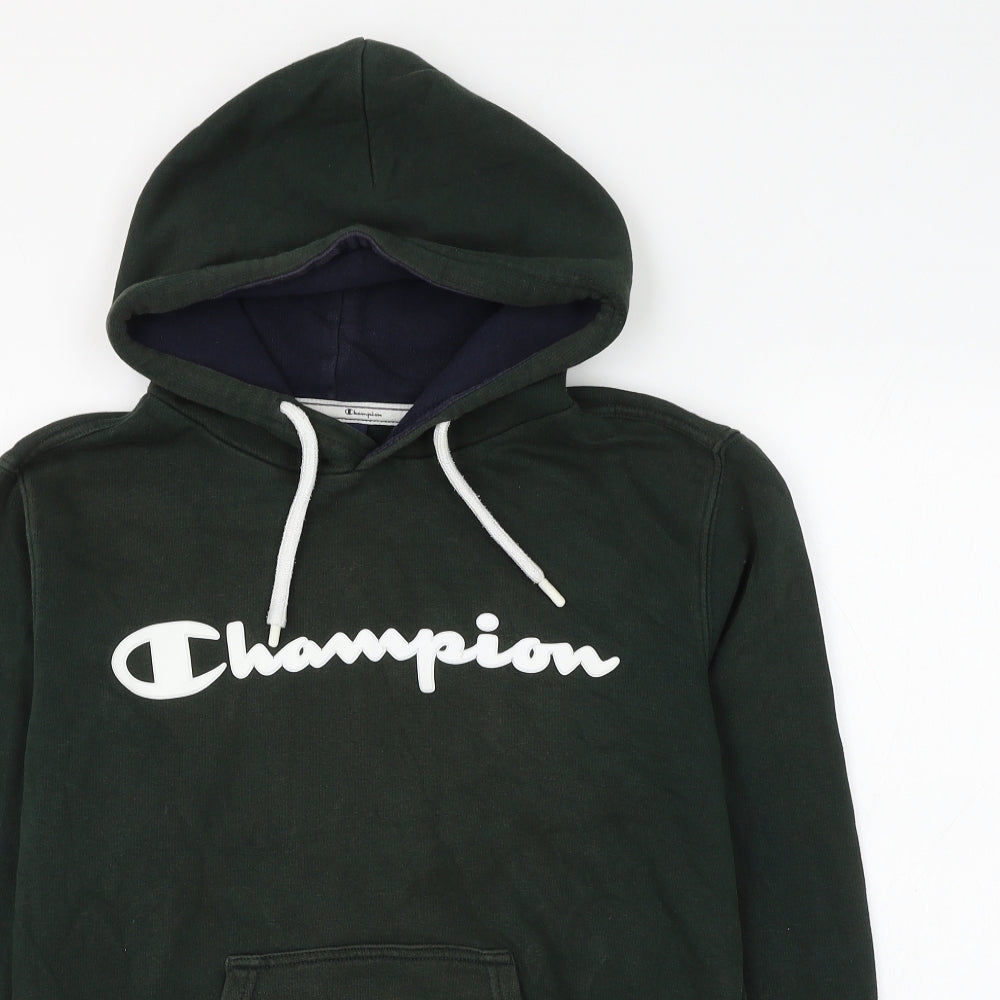 Champion Mens Green Cotton Pullover Hoodie Size XS