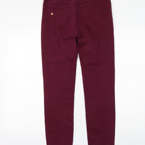 My Twin Womens Purple Cotton Skinny Jeans Size 30 in L28 in Regular Zip