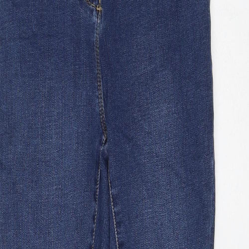 NEXT Womens Blue Cotton Skinny Jeans Size 8 L25 in Regular Zip