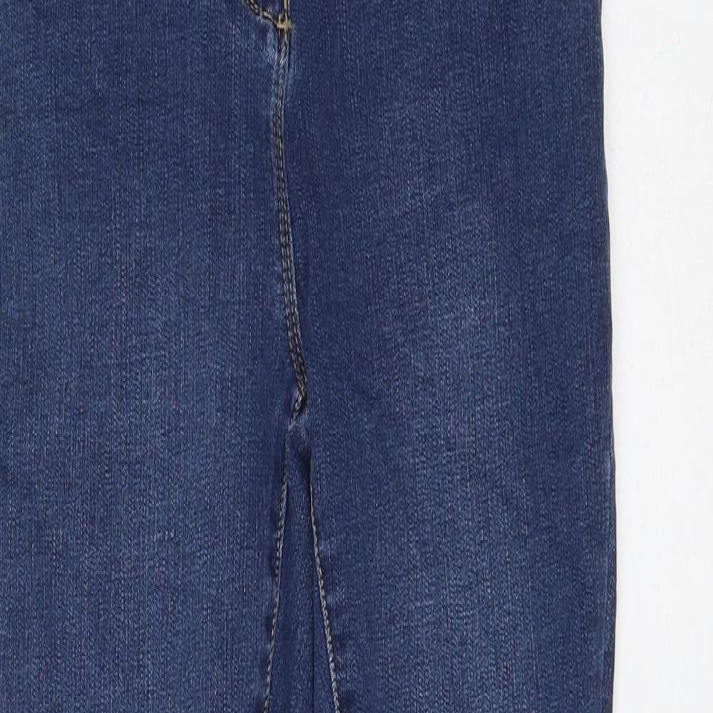 NEXT Womens Blue Cotton Skinny Jeans Size 8 L25 in Regular Zip