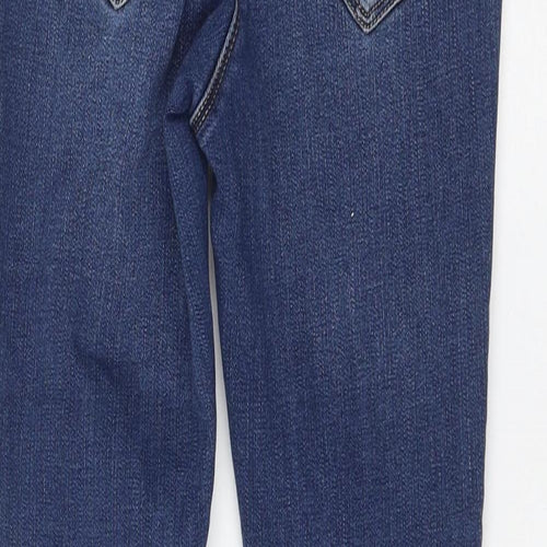 NEXT Womens Blue Cotton Skinny Jeans Size 8 L25 in Regular Zip