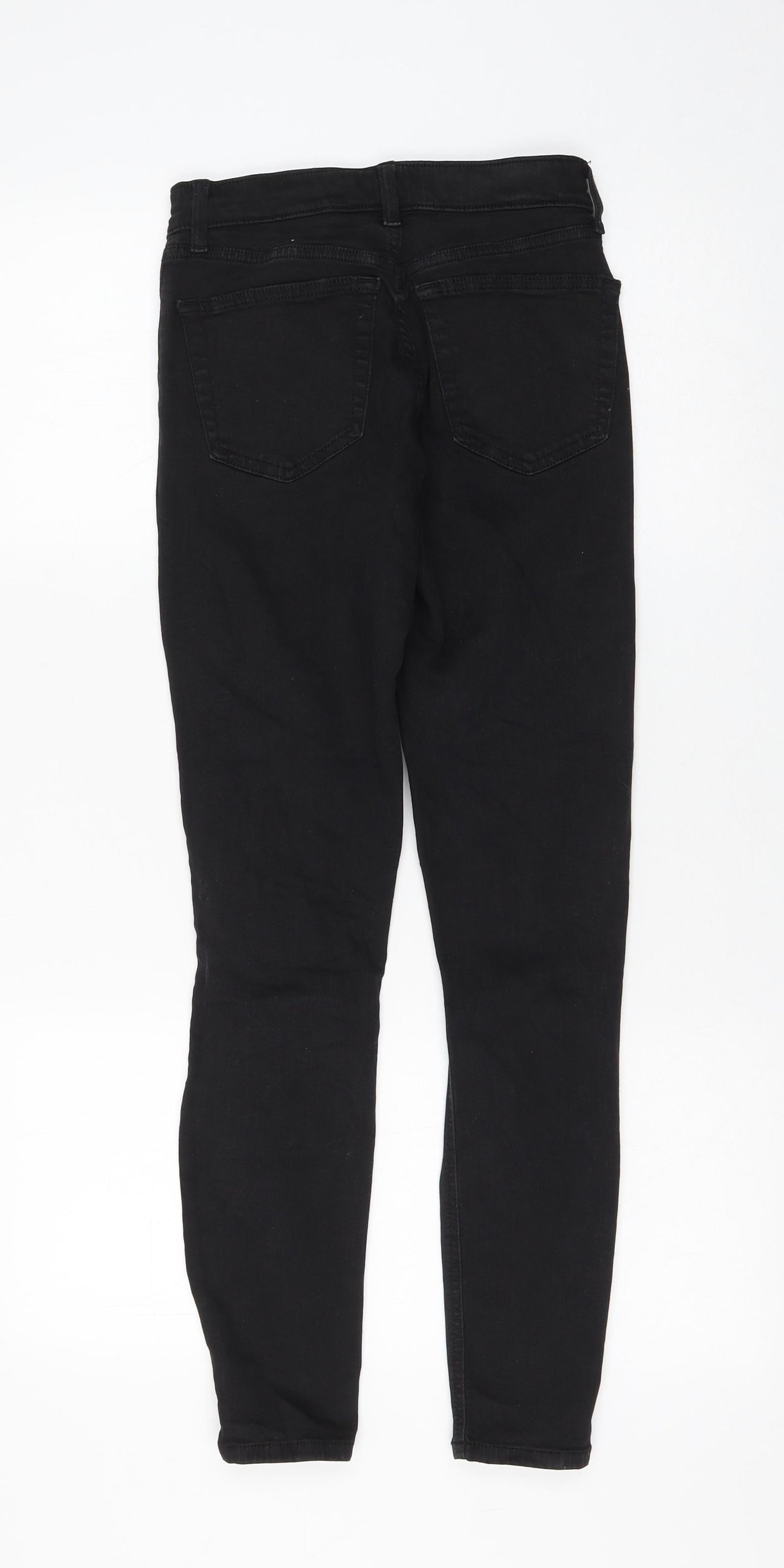 Topshop Womens Black Polyester Skinny Jeans Size 25 in L32 in Regular Zip