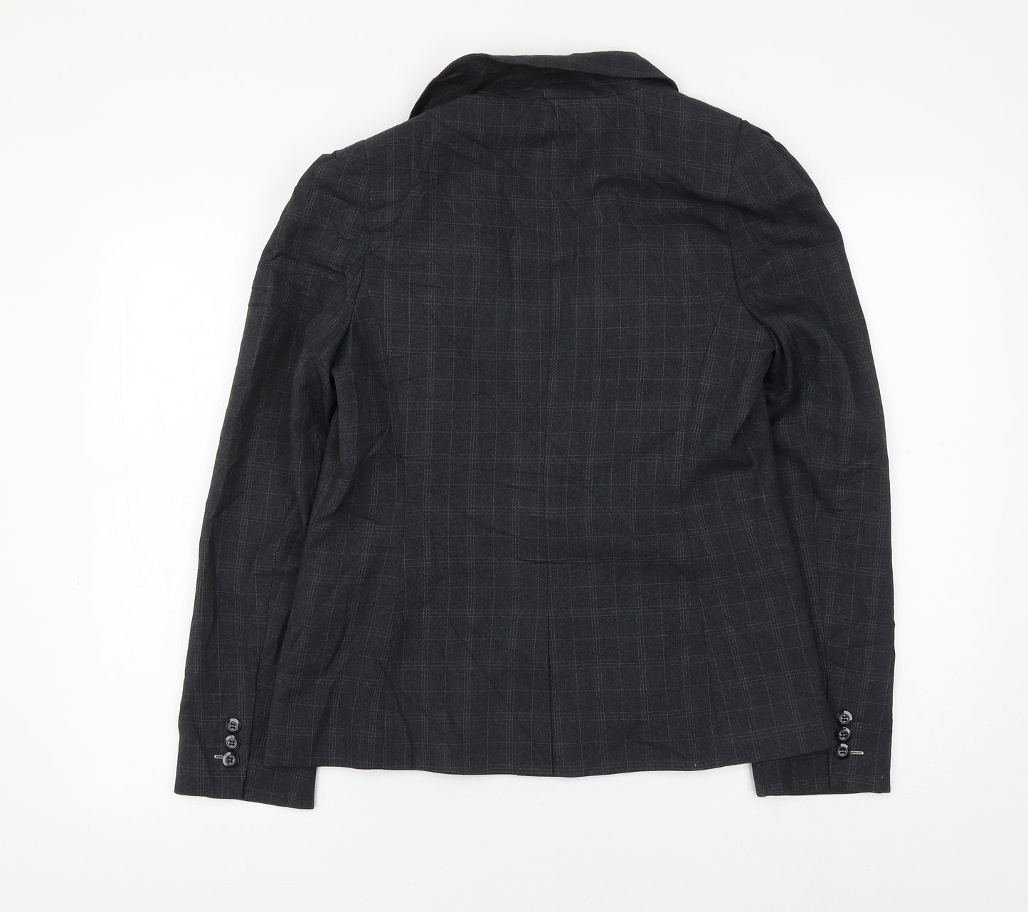 Atmosphere Womens Grey Check Jacket Blazer Size 14 Button
