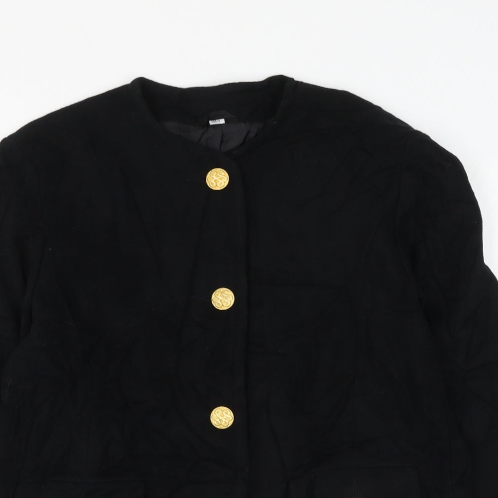 prew Womens Black Jacket Blazer Size 12 Button