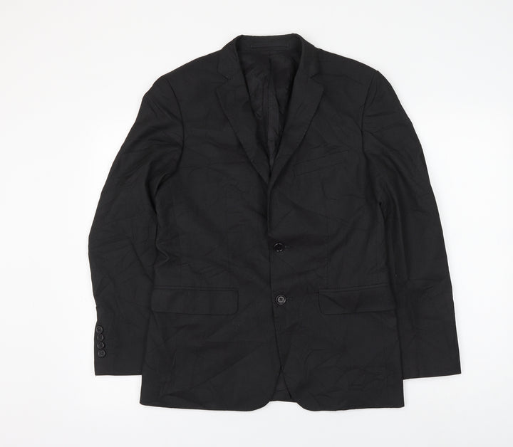 Zara Mens Grey Viscose Jacket Suit Jacket Size 36