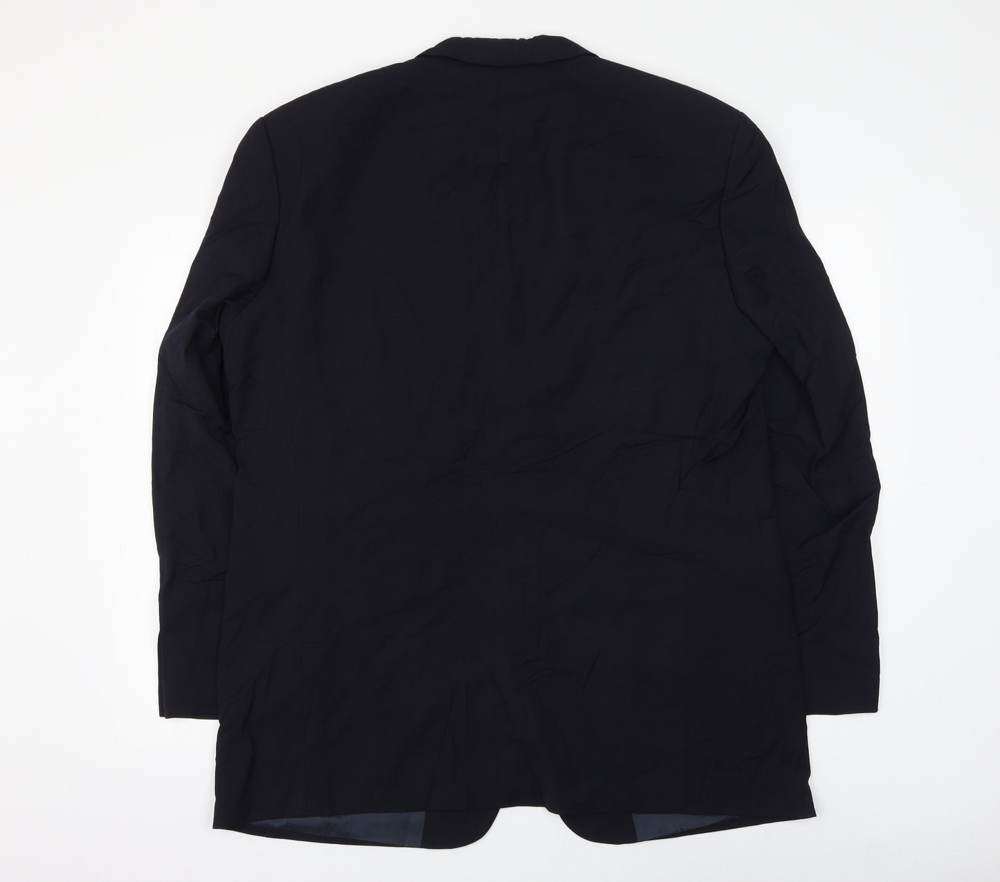 HUGO BOSS Mens Black Wool Jacket Suit Jacket Size 46