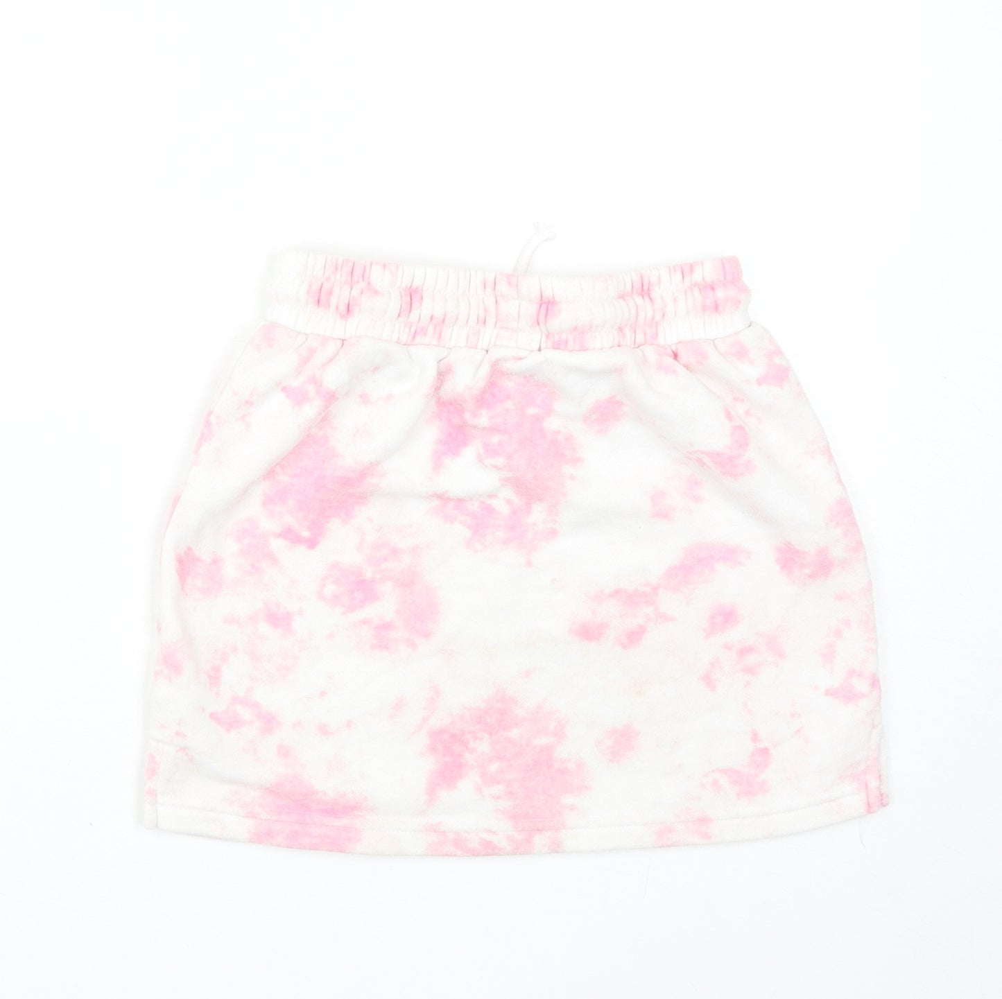 Primark Girls Pink Tie Dye Cotton A-Line Skirt Size 8-9 Years Regular Drawstring - Creativity