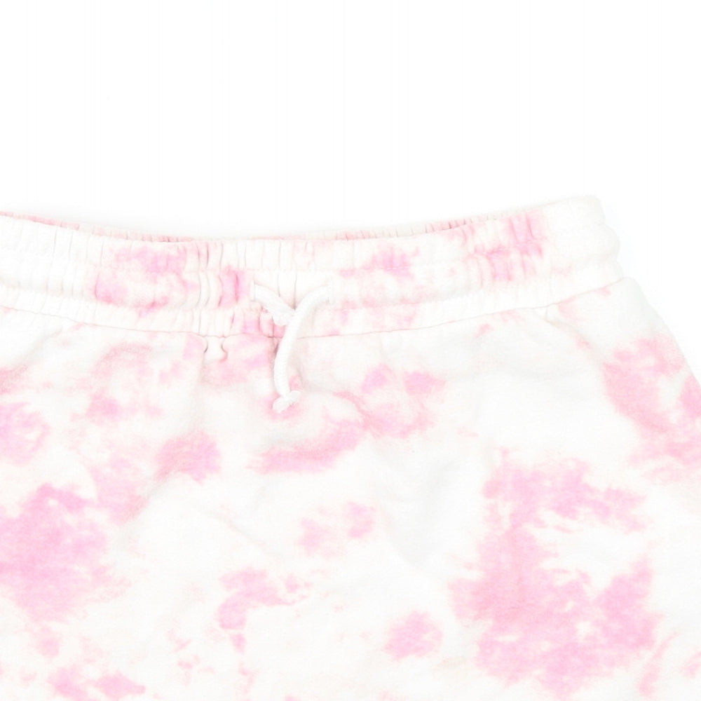 Primark Girls Pink Tie Dye Cotton A-Line Skirt Size 8-9 Years Regular Drawstring - Creativity