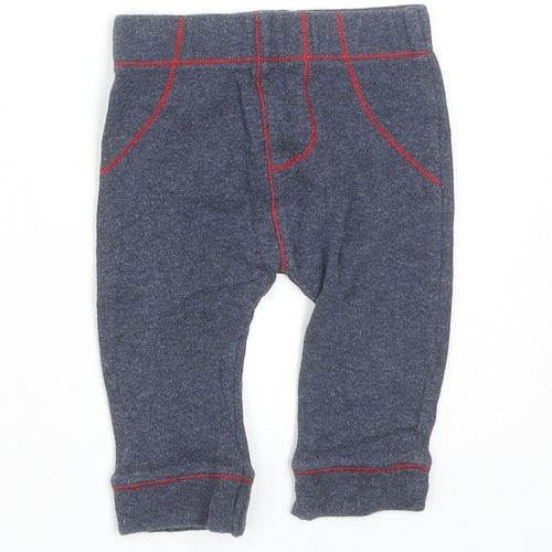 George Baby Blue Cotton Track Pants Trousers Size 3-6 Months Pullover - Rabbit, Contrasting Trim