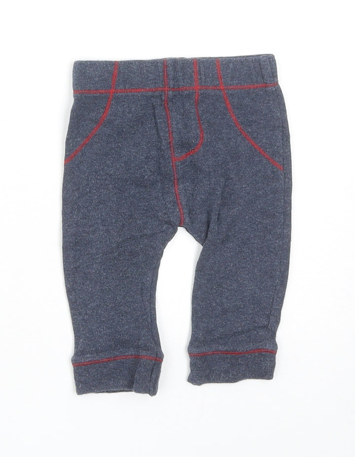 George Baby Blue Cotton Track Pants Trousers Size 3-6 Months Pullover - Rabbit, Contrasting Trim