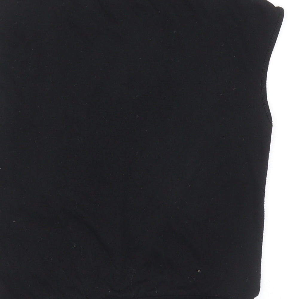 Very Girls Black Polyester Basic Blouse Size 7-8 Years Round Neck Pullover