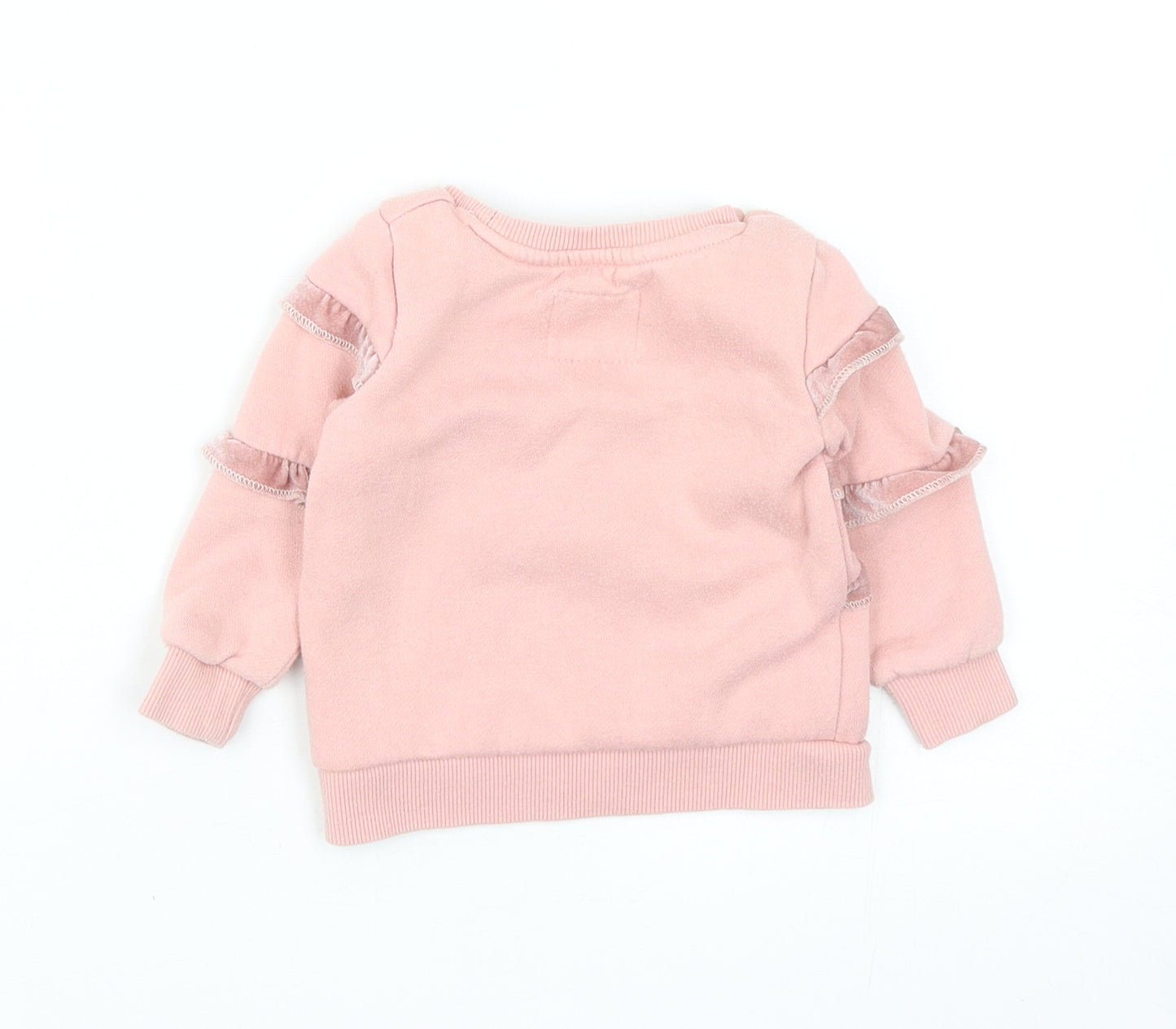 Primark Girls Pink Cotton Pullover Jumper Size 9-12 Months Pullover