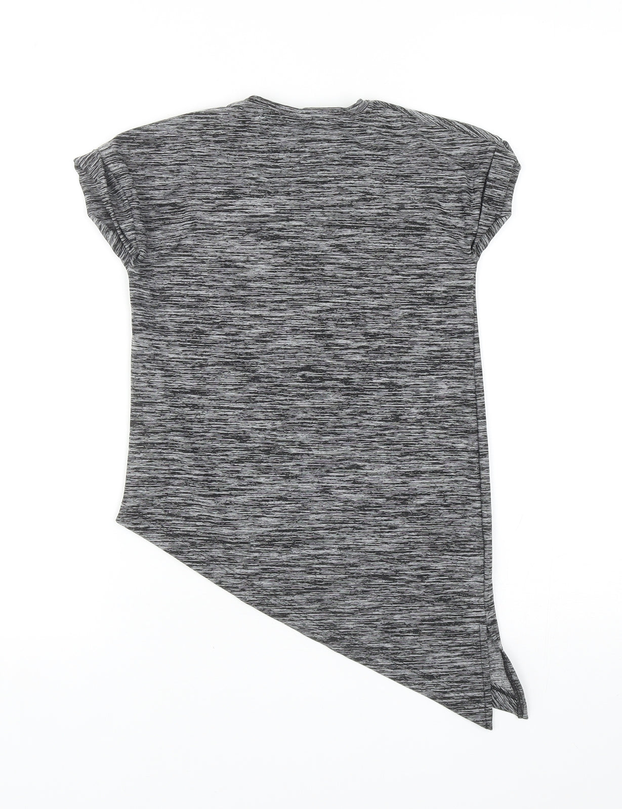 TU Girls Grey Polyester Basic T-Shirt Size 6 Years Round Neck Pullover - Born To Win, Asymmetric