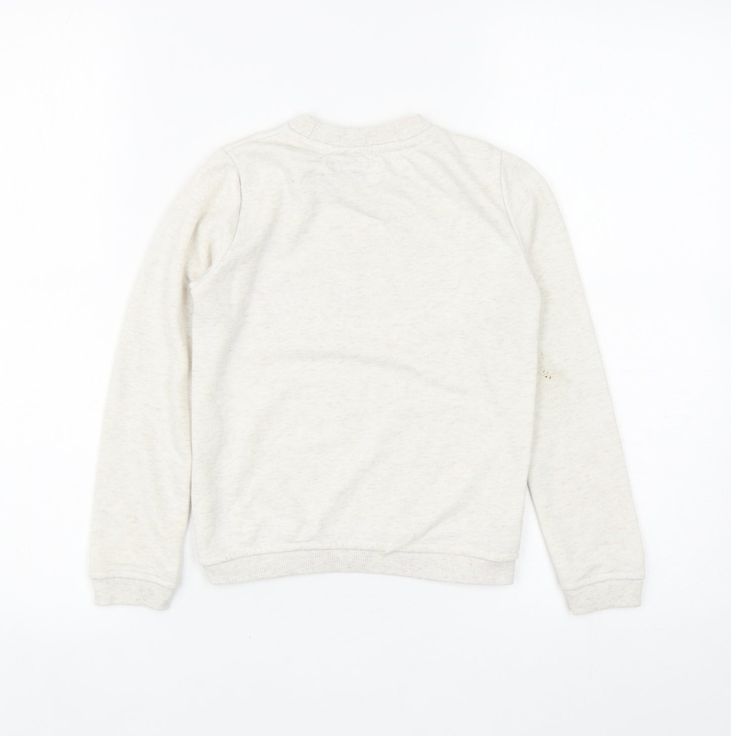 Primark Girls Ivory Cotton Pullover Sweatshirt Size 7-8 Years Pullover - WOW
