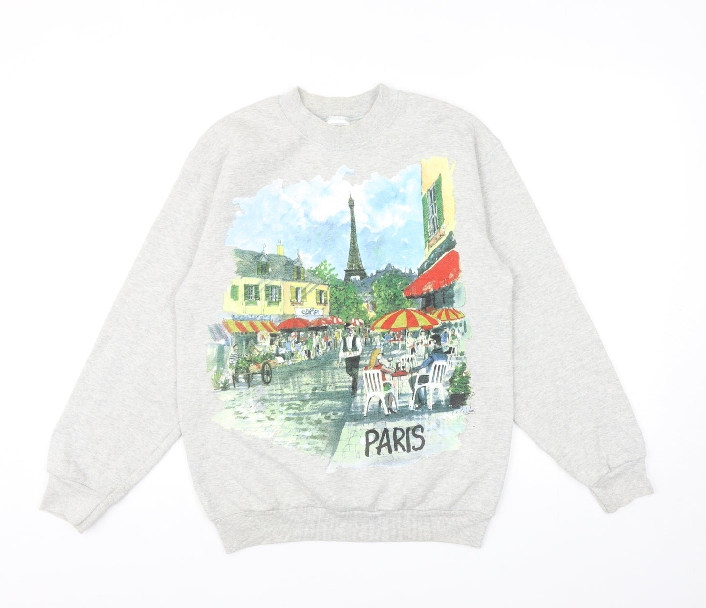 Fruit of the Loom Womens Grey Cotton Pullover Sweatshirt Size S Pullover - Paris