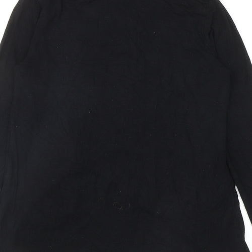 ASOS Womens Black Polyester Basic T-Shirt Size 10 High Neck