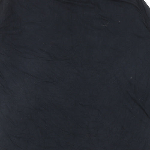 Easy Mens Black Polyester T-Shirt Size L Round Neck - Easy Jeans