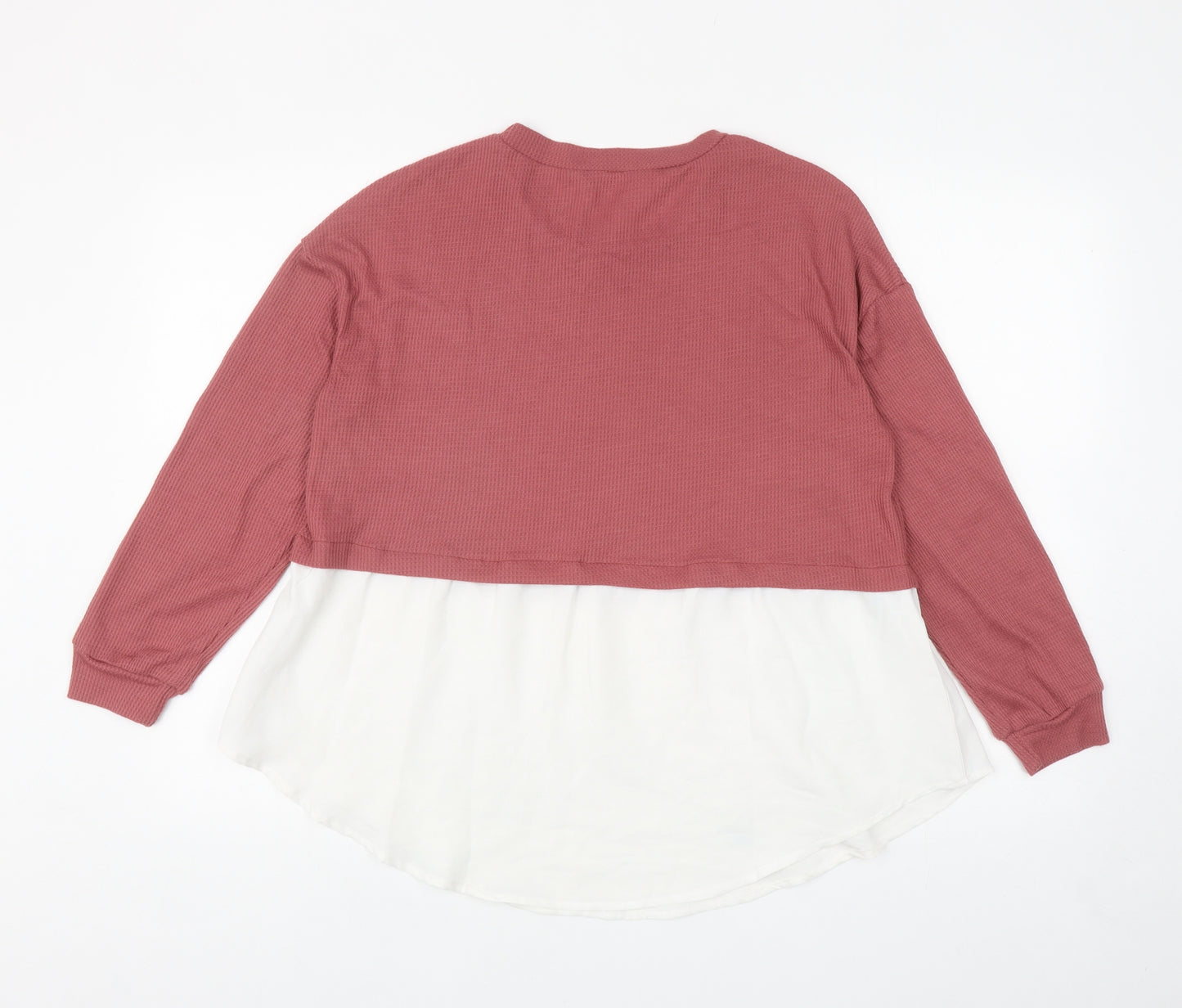 SheIn Womens Pink Polyester Pullover Sweatshirt Size XS Pullover