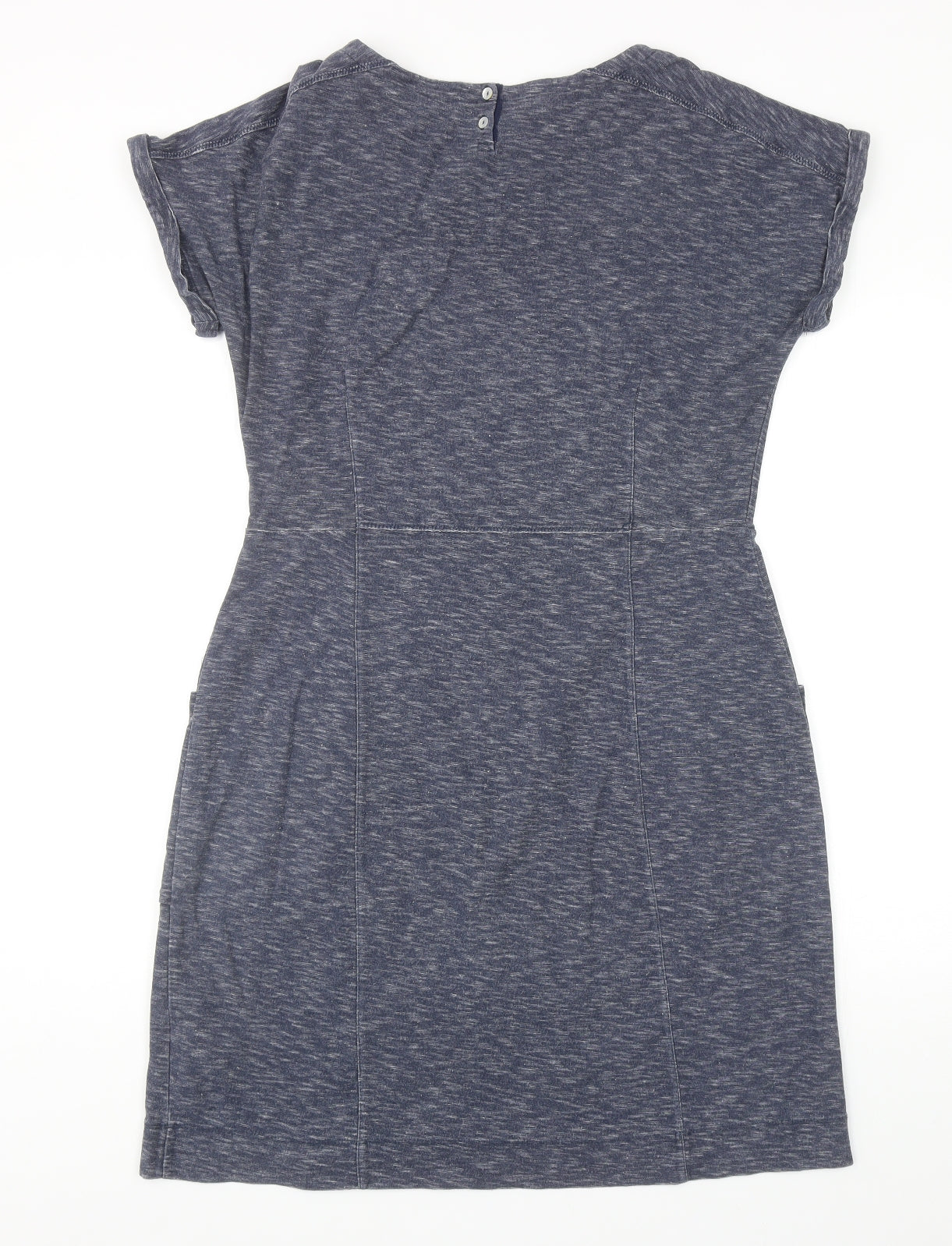 White Stuff Womens Blue Cotton Shift Size 14 Boat Neck Pullover