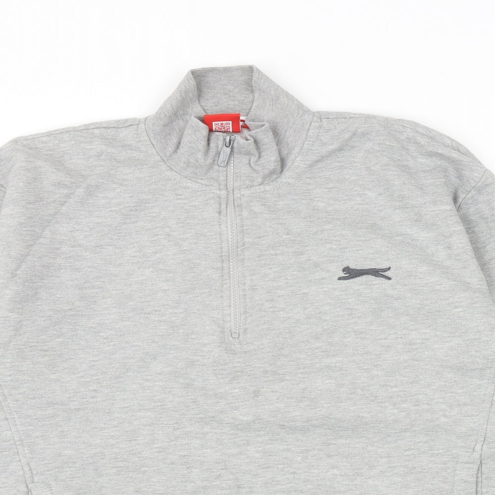 Slazenger Mens Grey Cotton Pullover Sweatshirt Size L