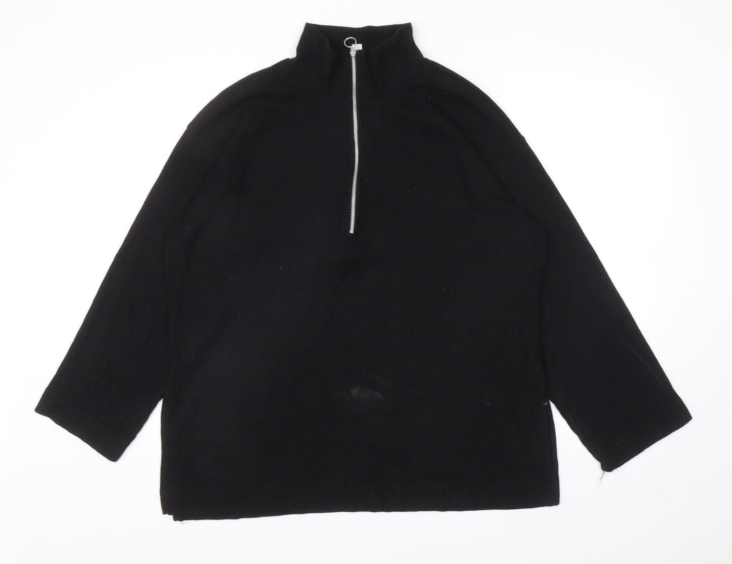 H&M Womens Black High Neck Polyester Pullover Jumper Size M