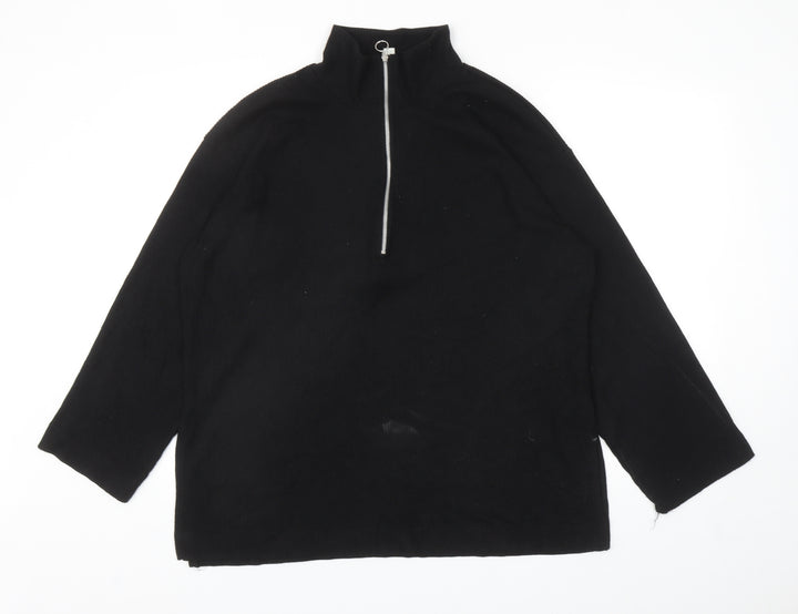 H&M Womens Black High Neck Polyester Pullover Jumper Size M