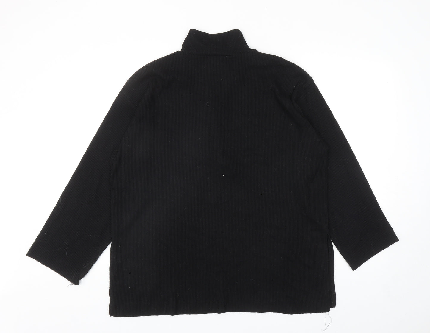 H&M Womens Black High Neck Polyester Pullover Jumper Size M