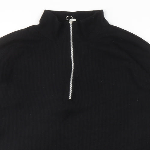 H&M Womens Black High Neck Polyester Pullover Jumper Size M