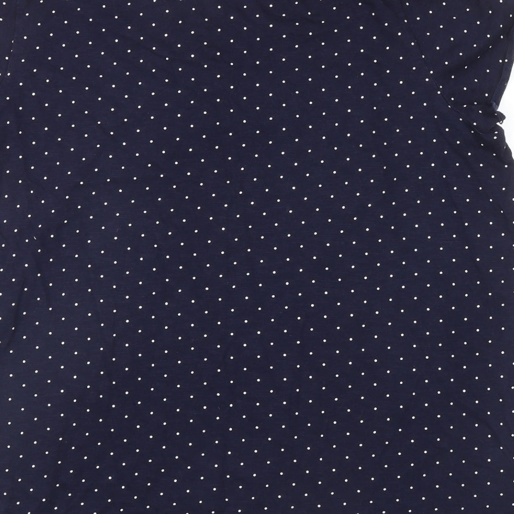 NEXT Womens Blue Polka Dot Cotton Basic T-Shirt Size 22 Round Neck