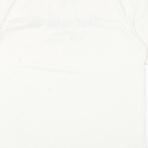 SheIn Mens Ivory Polyester T-Shirt Size M Round Neck - East Hampton