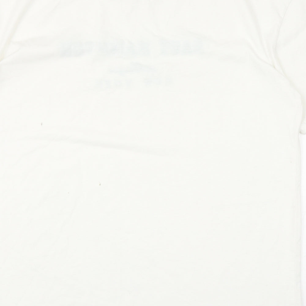 SheIn Mens Ivory Polyester T-Shirt Size M Round Neck - East Hampton