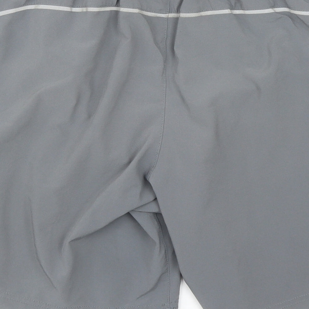 Nike Mens Grey Polyester Sweat Shorts Size S L7 in Regular Drawstring