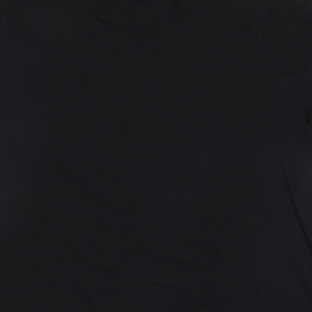 Slazenger Mens Black Cotton T-Shirt Size 2XL Round Neck