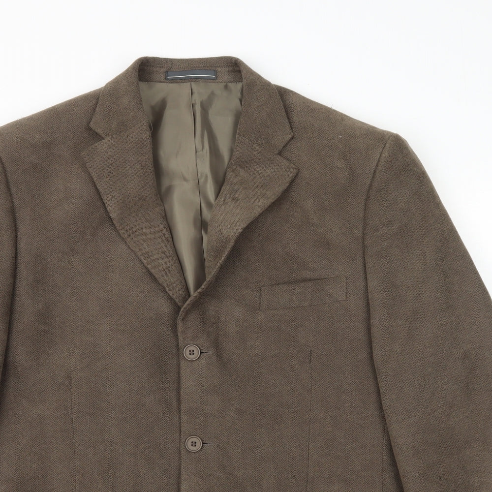 Greenwood Essentials Mens Green Polyester Jacket Suit Jacket Size L