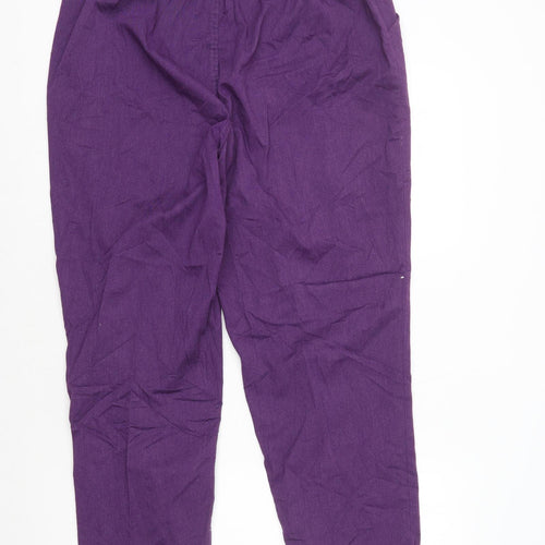 Croft & Barrow Womens Purple Cotton Capri Trousers Size XL L26 in Regular