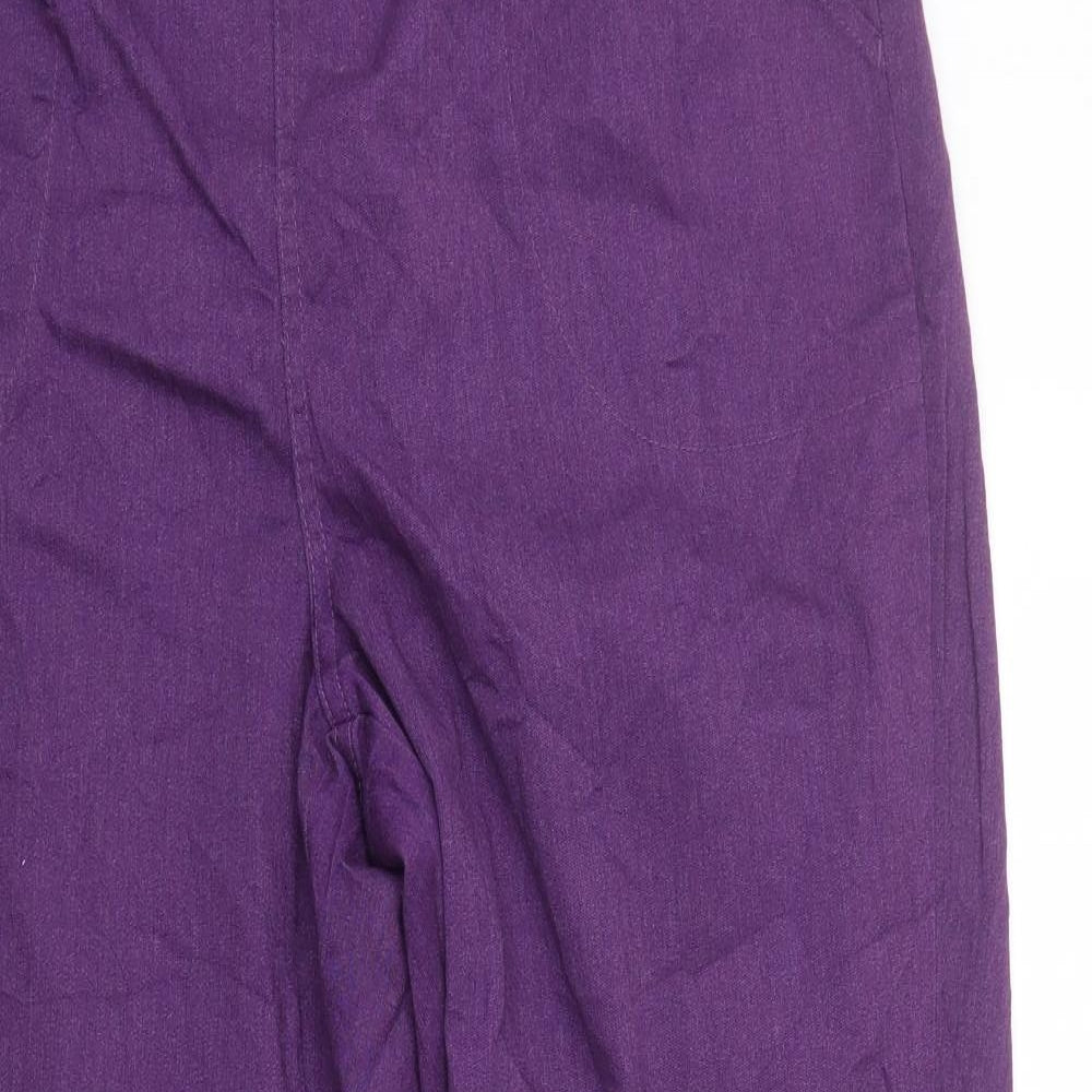 Croft & Barrow Womens Purple Cotton Capri Trousers Size XL L26 in Regular