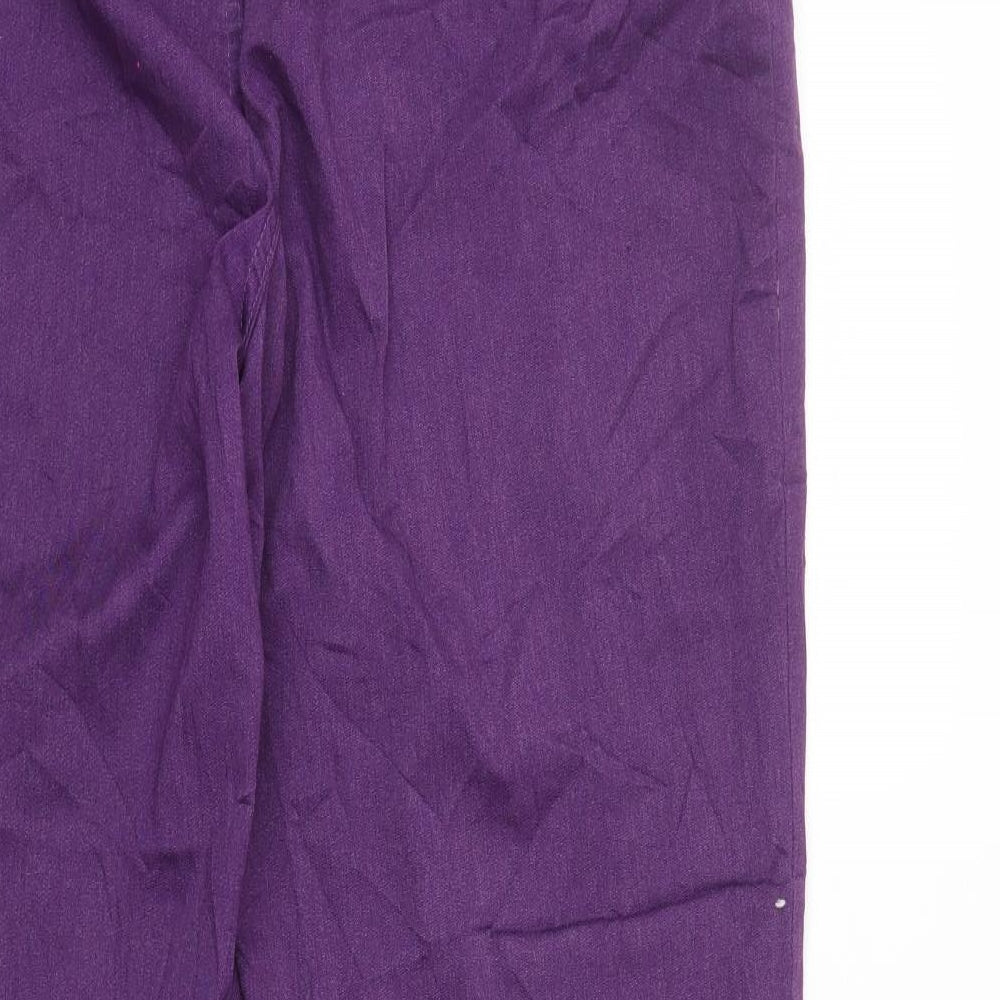 Croft & Barrow Womens Purple Cotton Capri Trousers Size XL L26 in Regular
