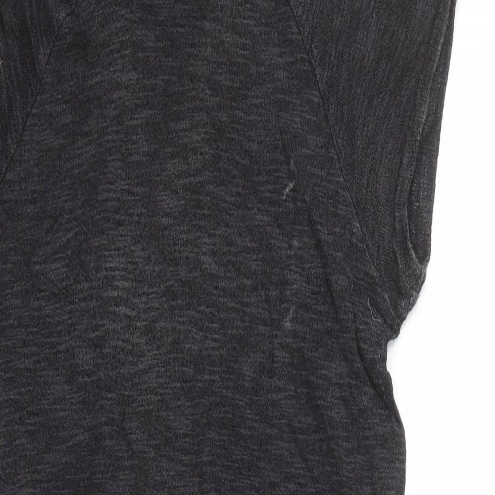 Preworn Womens Grey Polyester Bodycon Size 6 Roll Neck Pullover