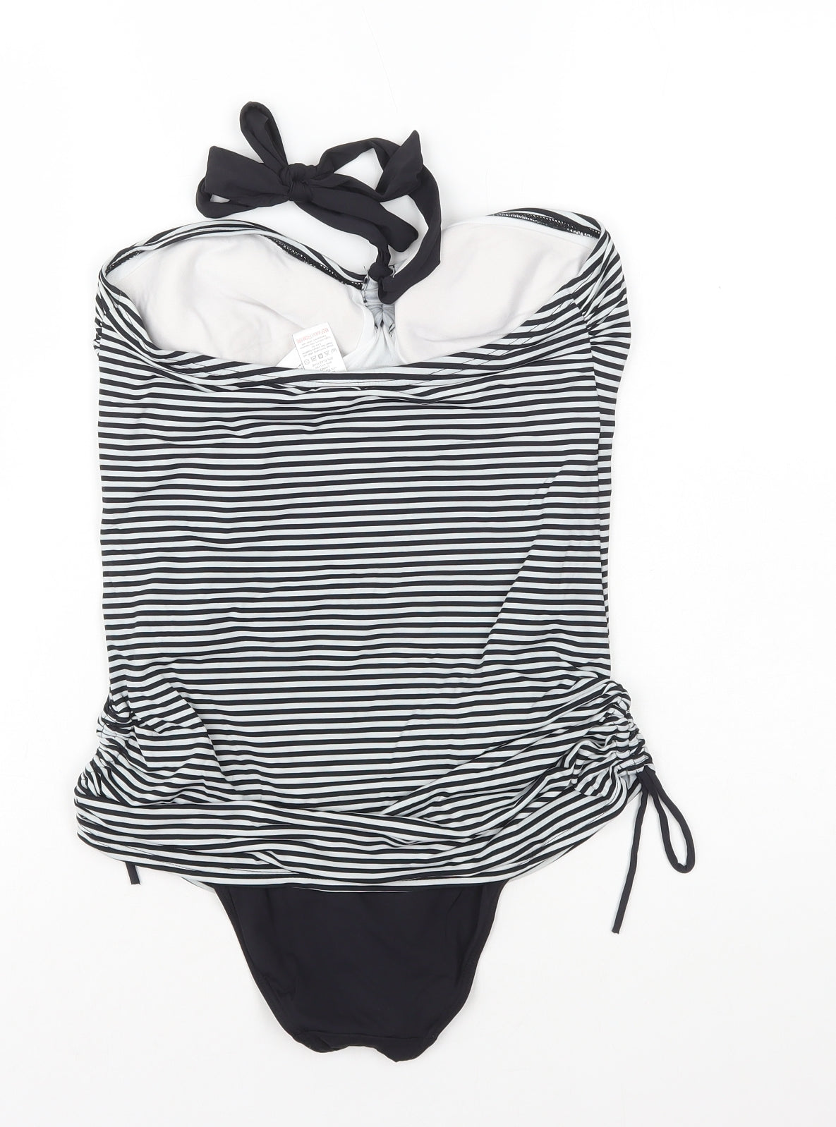 NEXT Womens Black Striped Polyamide One Piece Size 14