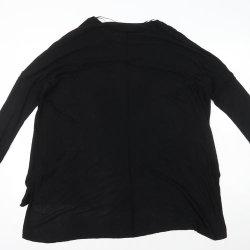 H&M Womens Black Acrylic Basic T-Shirt Size M Round Neck